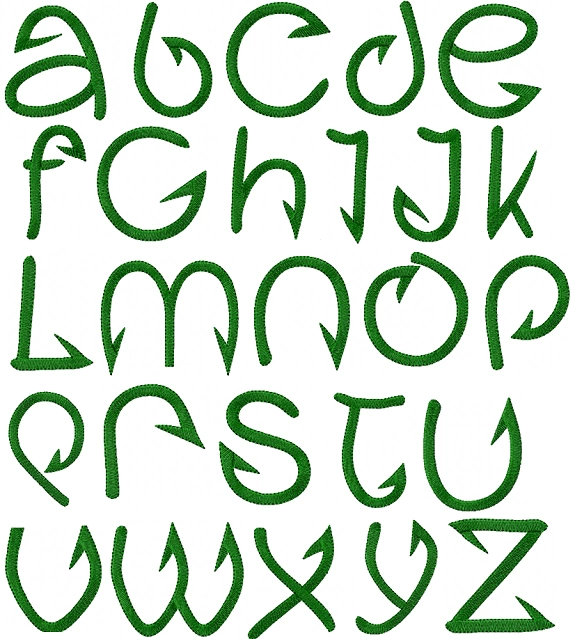 FISH HOOK Alphabet